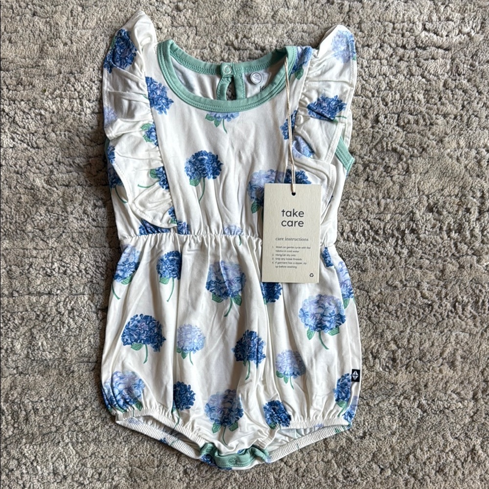 Kyte BABY hydrangea 12-18 new with tag bubble romper